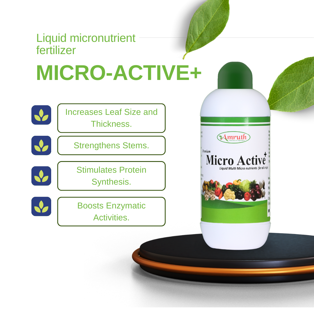 MICRO-ACTIVE+ | Liquid micronutrient fertilizer | liquid plant nutrition | Micronutrient blend for plants | Micronutrient booster for crops | Fertilizer with growth stimulant | Micronutrient foliar spray