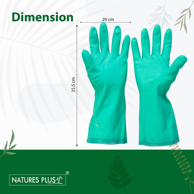 NATURES PLUS | GARDEN NITRILE GLOVES | GARDEN RUBBER GLOVES,WOMEN GARDEN GLOVES,MEN GARDEN GLOVES,HOUSEHOLD GLOVES,NITRILE GLOVES,MULTIPURPOSE GLOVES