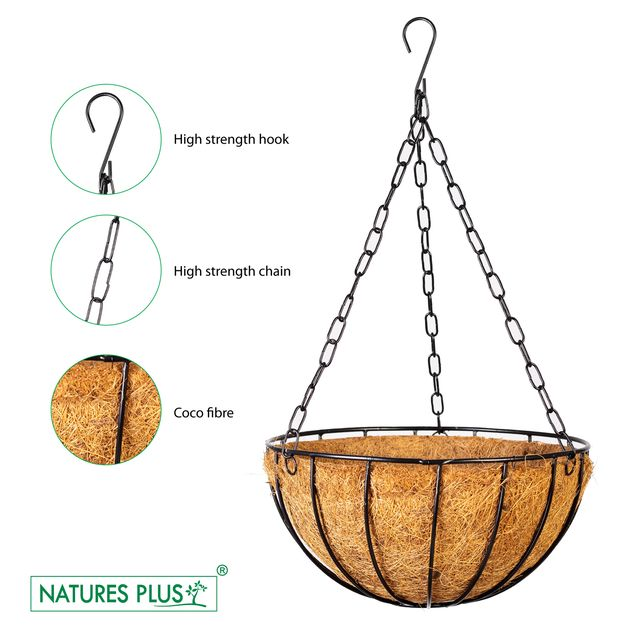 NATURES PLUS | COCO HANGING POT 10 INCH | PACK OF 3