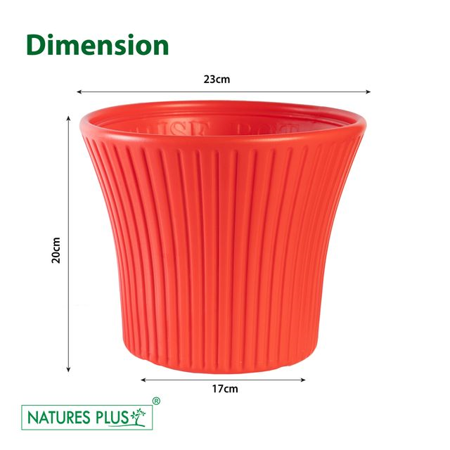 NATURES PLUS | SUNRISE POT 9 INCH RED Set of 3