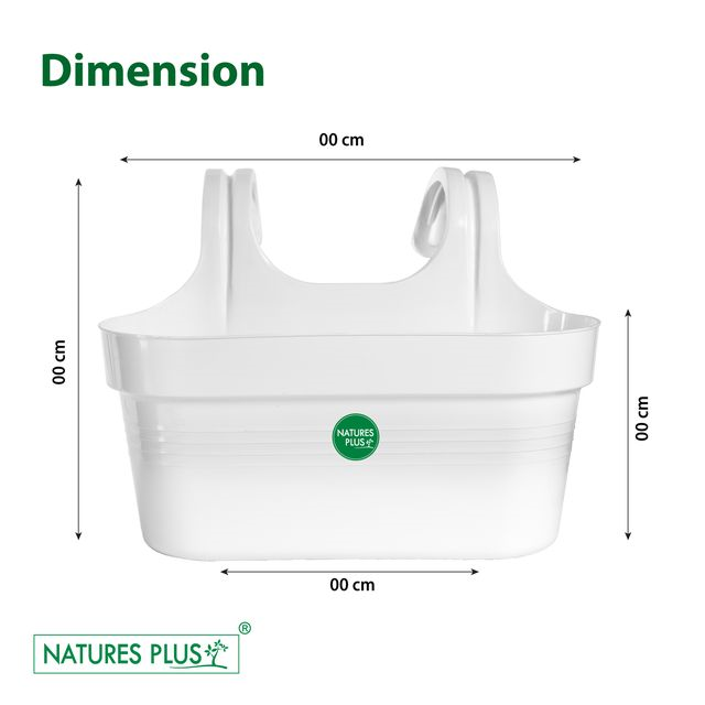 NATURES PLUS | GLORY DOUBLE HOOK POT WHITE | PACK OF 3