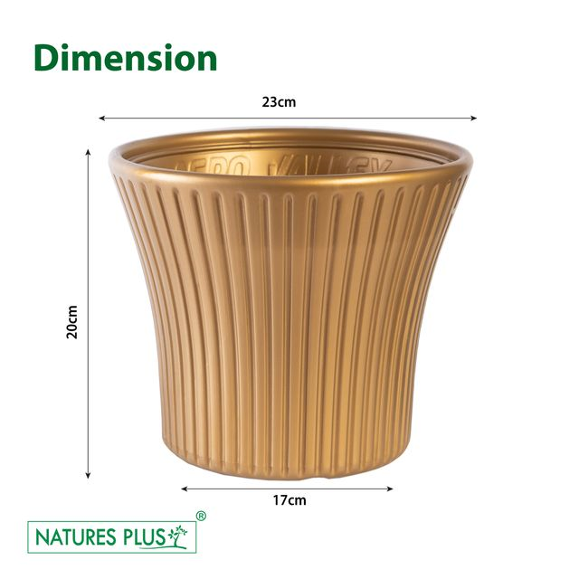 NATURES PLUS | SUNRISE POT 9 INCH GOLD Set of 3