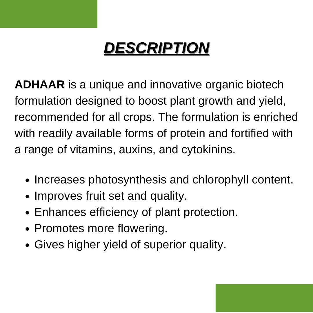 ADHAAR | Amino acid | Plant growth Booster | Best for Indoor & Outdoor Plants