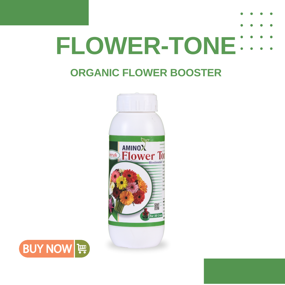 FLOWER-TONE | Organic flower booster | Vegetal protein flower stimulant | Flowering plant vitality booster | Nutrient-rich floral enhancer