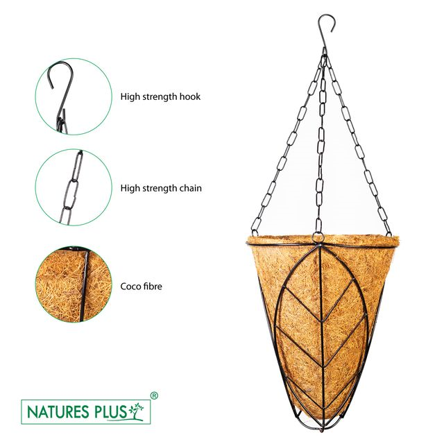 NATURES PLUS | COCO HANGING CONICAL POT 5 INCH | PACK OF 3