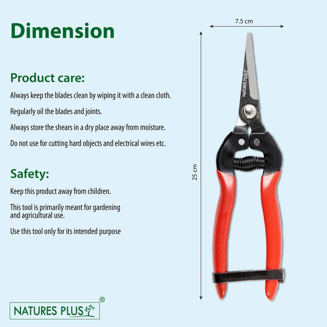 NATURES PLUS | FRUIT SNIPPER | BYPASS PRUNERS,SECATURES,GARDEN HAND SHEARS,FRUIT CUTTER,PREMIUM PRUNERS,FRUIT SNIPPER