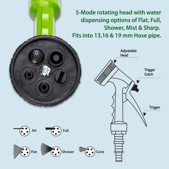 NATURES PLUS | SPRINKLER 5 PATTREN  GUN | WATER SPRAYER